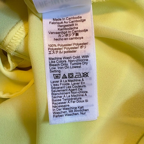 J. Crew Women's Neon Yellow Button-Front Sleeveless Top - Picture 4 of 6